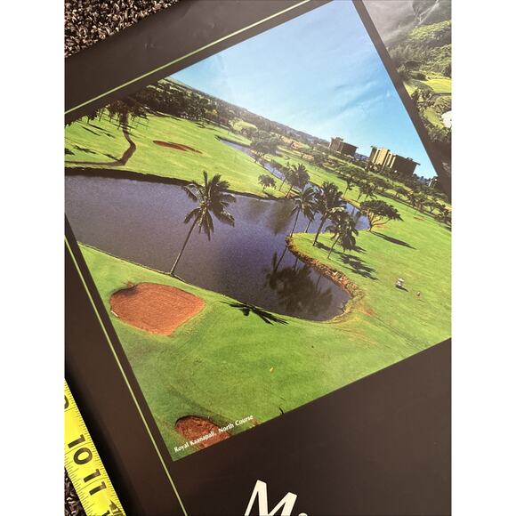 Maui's Golf Coast United Airlines Poster Hawaii Royal Kaanapali Kapalua Wailea - Picture 3 of 10